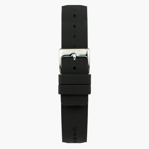 Silikonarmband Schwarz - Silber - 40mm/42mm