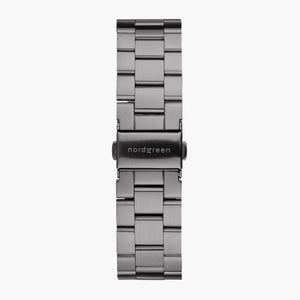 3-Link-Armband Edelstahl - Anthrazit - 40mm/42mm