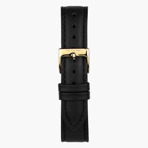 Lederarmband Schwarz - Gold - 32mm