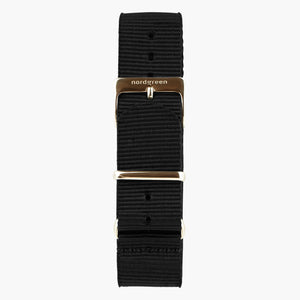 ST18PORGNYBL&nato armband in schwarz mit verschluss roségold in 18mm