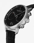 Pioneer - SET Schwarzes Ziffernblatt Silber | Armbänder Mesh / Nato Bohème / Schwarz