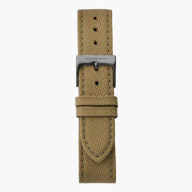 Recyceltes Polyester Armband Grün - Anthrazit - 40mm