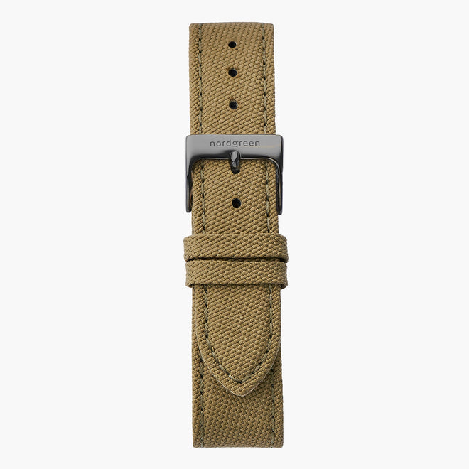 Recyceltes Polyester Armband Grün - Anthrazit - 36mm