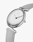 Unika - SET Poliertes Edelstahl Ziffernblatt Silber | Armbänder Mesh / Grau