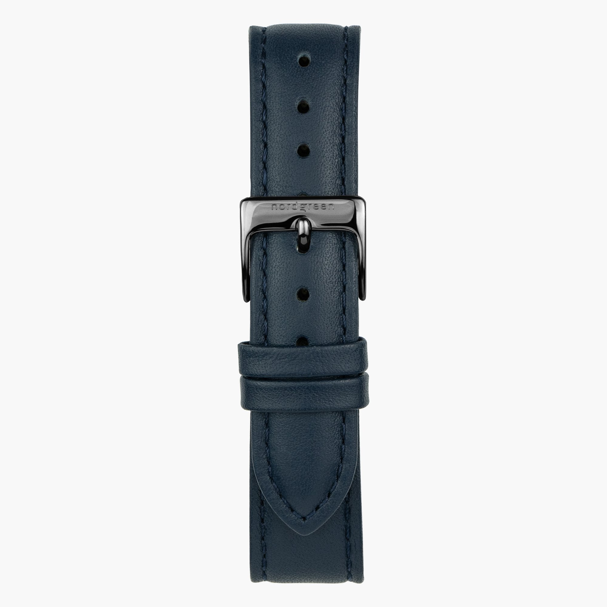 ST16POGMVENA&uhrenarmband blau (vegan) in leder vegan mit verschluss anthrazit in 16mm