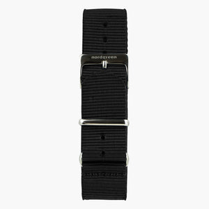 ST18POGMNYBL&nato armband in schwarz mit verschluss anthrazit in 18mm