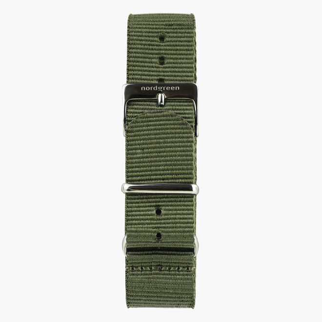 ST18POGMNYAG&nato armband in grün mit verschluss anthrazit in 18mm