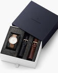 Infinity - SET Roségold | Armbänder 5-Link / Schwarz / Braun