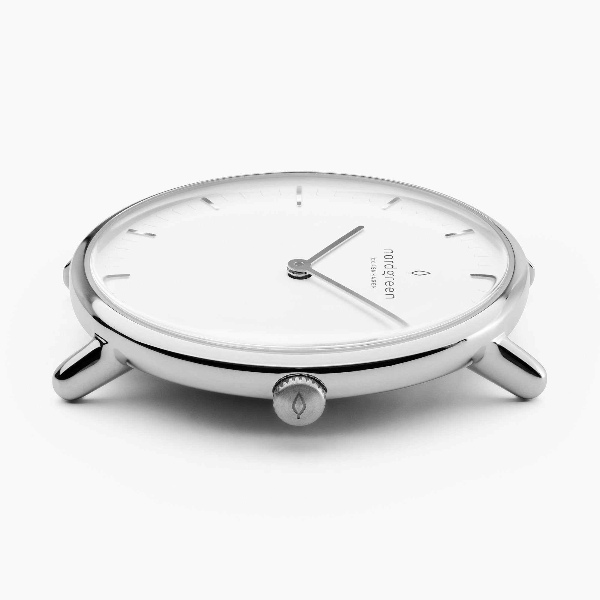 Native - SET Weißes Ziffernblatt Silber | Armbänder Mesh / Nato Navy Blau / Schwarz