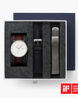 Philosopher - SET Anthrazit | Armbänder Braun / Schwarz / Mesh