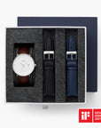 Philosopher - SET Silber | Armbänder Dunkel Braun / Schwarz / Navy Blau