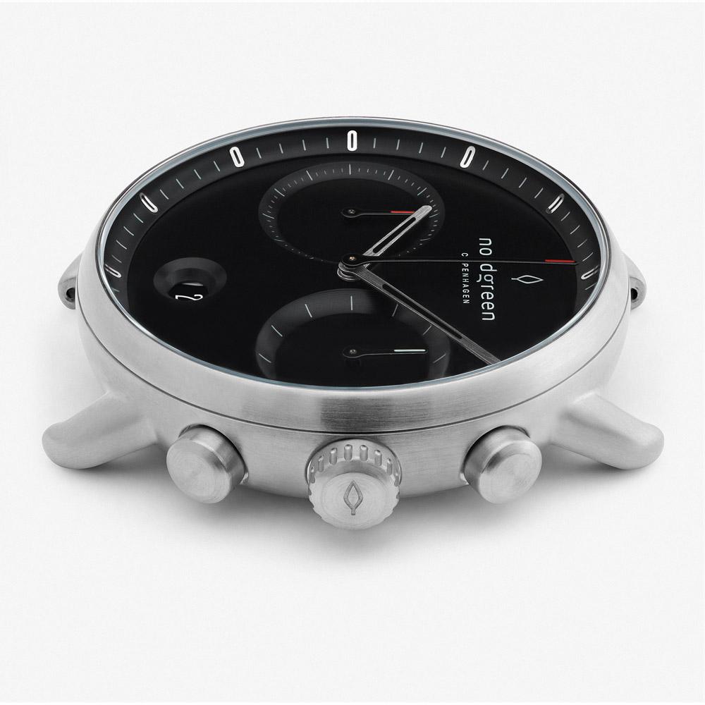 Pioneer - SET Schwarzes Ziffernblatt Silber | Armbänder Mesh / Nato Bohème / Schwarz