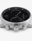 Pioneer - SET Schwarzes Ziffernblatt Silber | Armbänder Mesh / Nato Bohème / Schwarz
