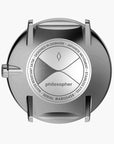 Philosopher - SET Weißes Ziffernblatt Anthrazit | Armbänder 5-Link / Schwarz / Braun