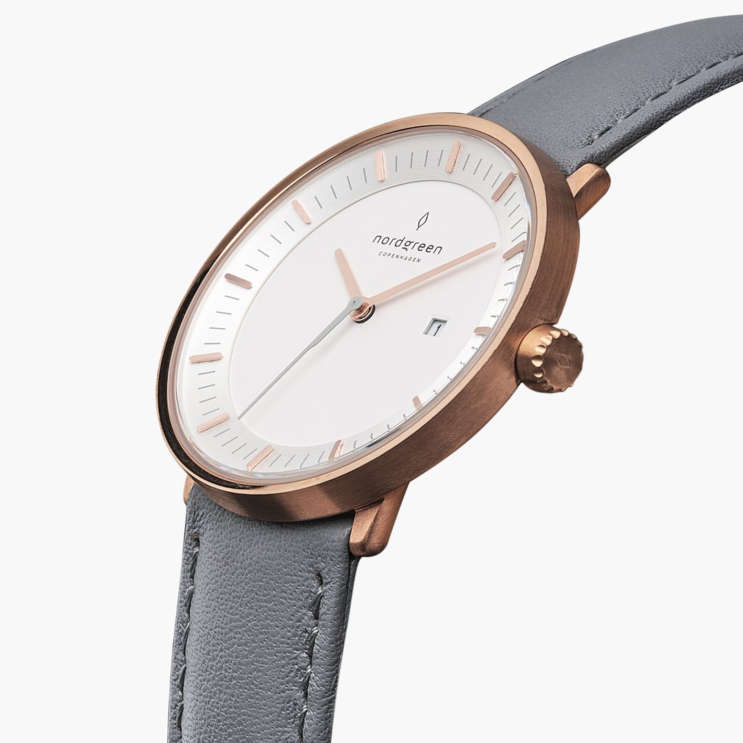 Philosopher - SET Roségold | Armbänder Nato Bohème / Grau / Weiß