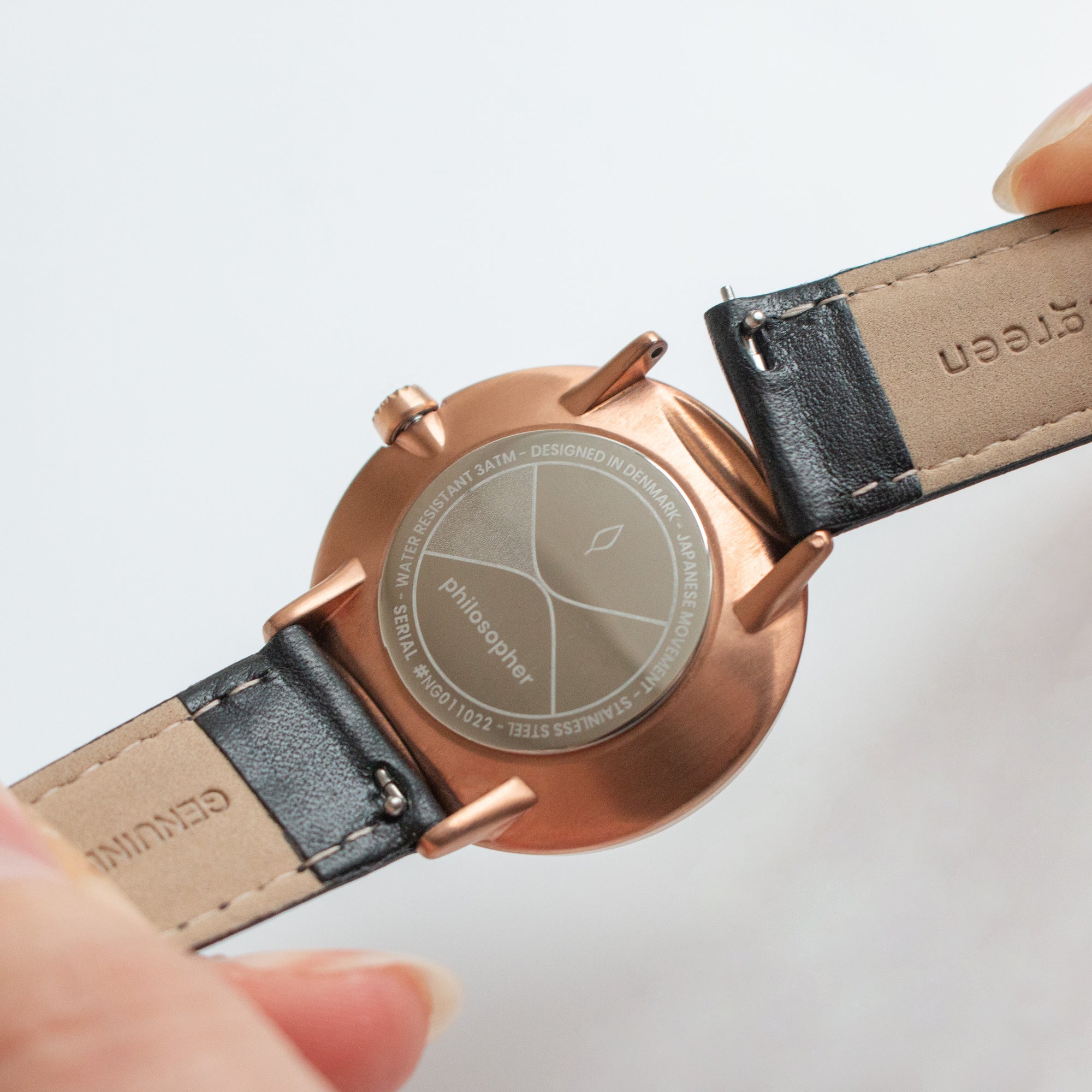 Philosopher - SET Roségold | Armbänder Nato Bohème / Grau / Weiß