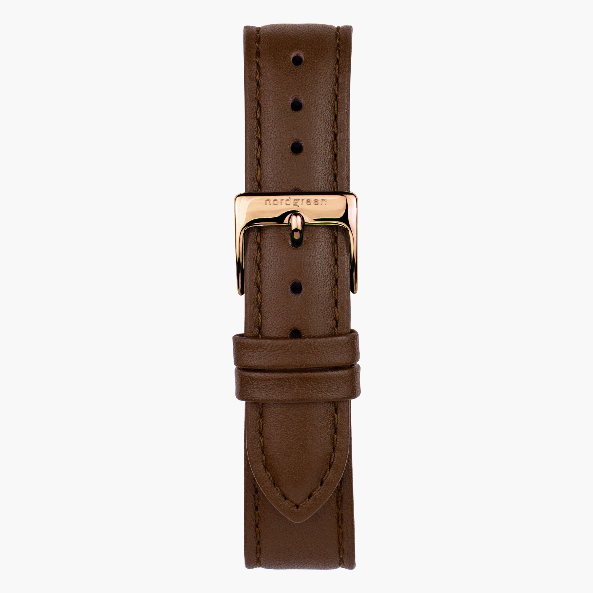 ST20PORGLEBR&uhrenarmband leder braun mit verschluss roségold in 20mm