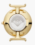 Unika - SET Poliertes Edelstahl Ziffernblatt Gold | Armbänder 5-Link / Dunkel Braun