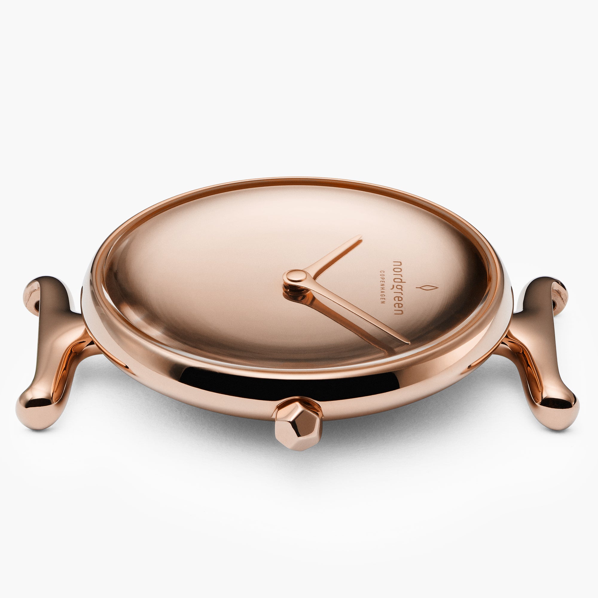 Unika - SET Poliertes Edelstahl Ziffernblatt Roségold | Armbänder Mesh / Braun
